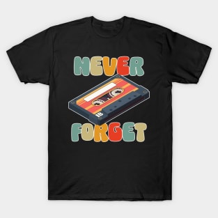 Never Forget the 80s Vintage Cassette Tape T-Shirt